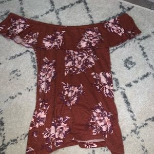 Aeropostale ribbed off the shoulder top